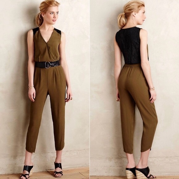 Leifsdottir Sani Olive Lace Jumpsuit - Picture 3 of 17